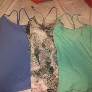 Bundle of Three Lululemon Y Tank Size 8